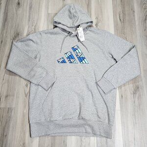 Adidas Pullover Hoodie Men's XLT Gray Infill BL New